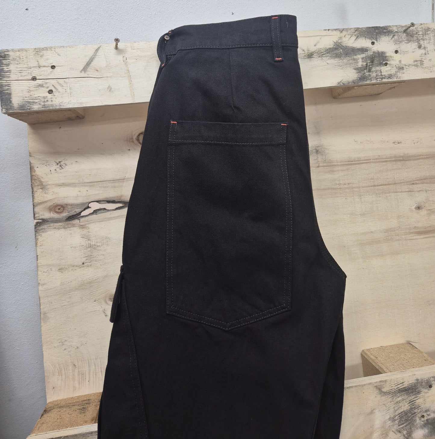 Men's Combat Baggy Denim Shorts Dark Brown 3 Quarter No Limit London 104 S