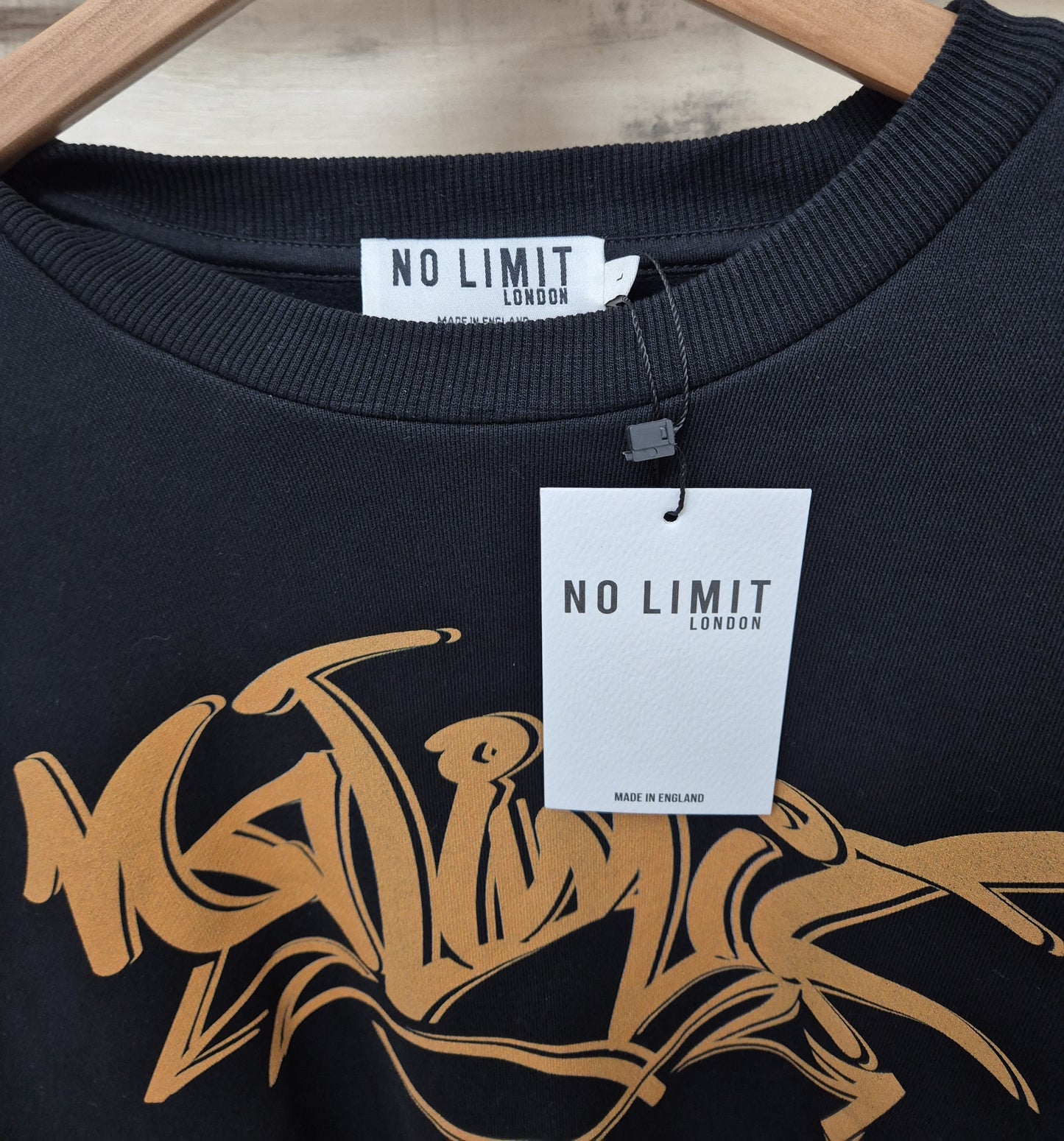 Men's No Limit Graffiti Print Logo Essential Sweatshirt