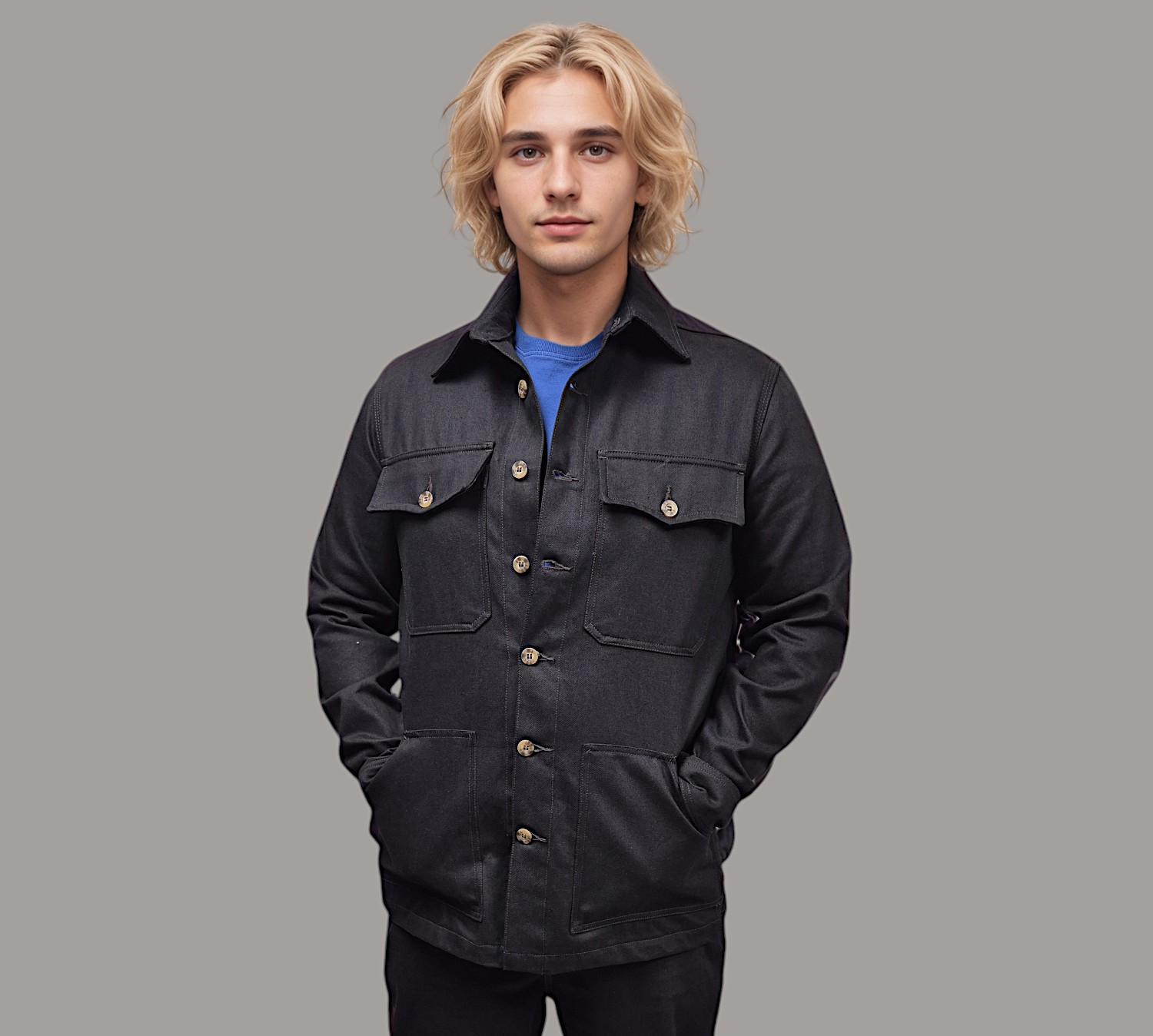 Men's Dark Chocolate Over Denim Button Shirt No limit london – No