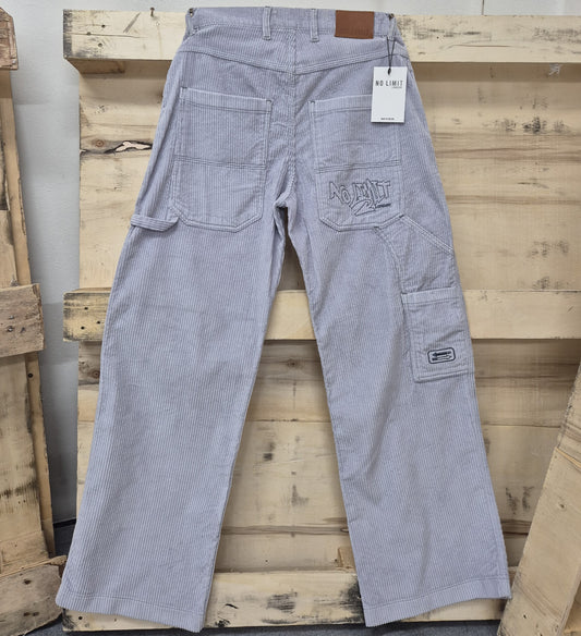 Men's Sky Blue Baggy 24" Wide Leg Blouson Carpenter Jumbo Cords - N128