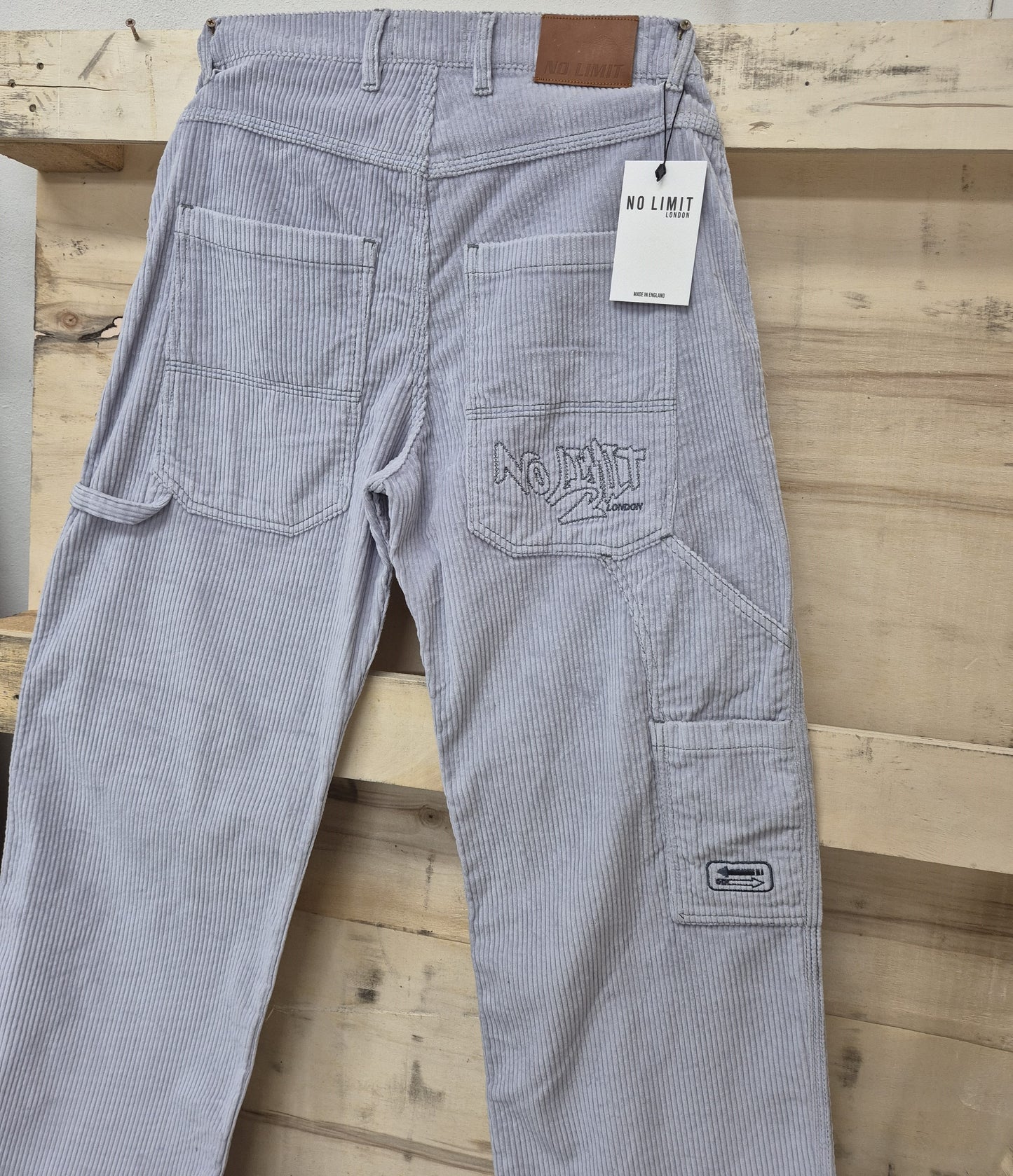 Sky Blue Baggy 24" Wye Been Blouson Carpenter Jumbo Cords - N128