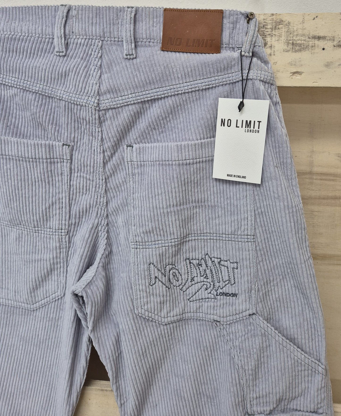 Sky Blue Baggy 24" Wye Been Blouson Carpenter Jumbo Cords - N128