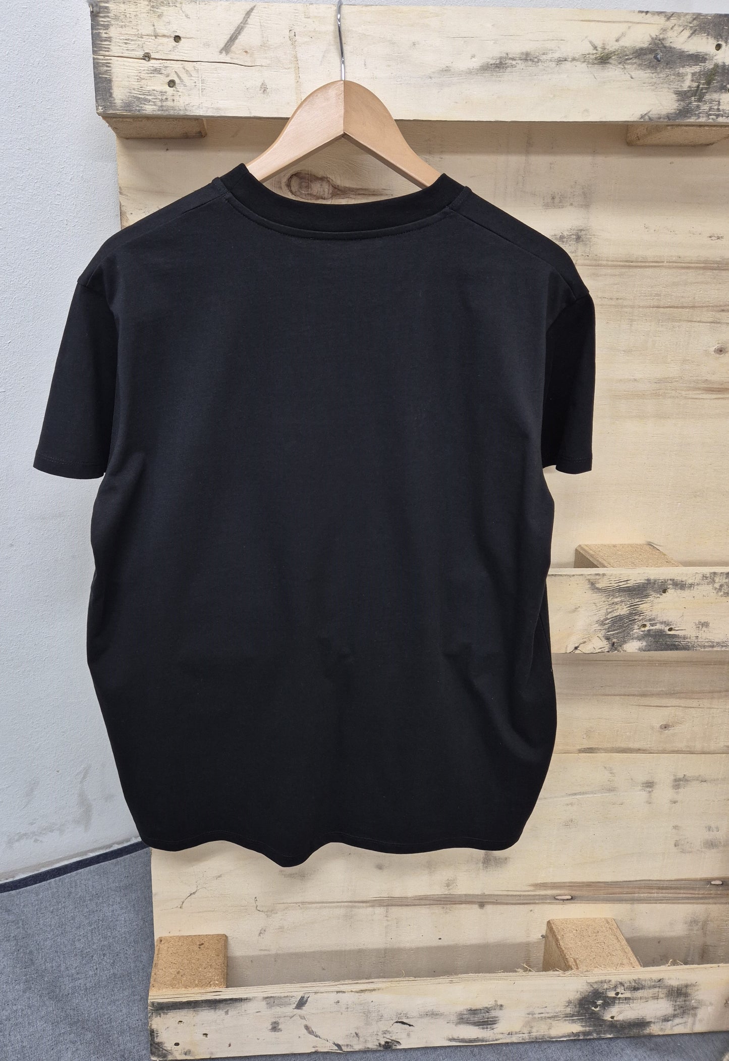 Black Crew Neck Tshirt No Limit Blue Essential Sport Logo