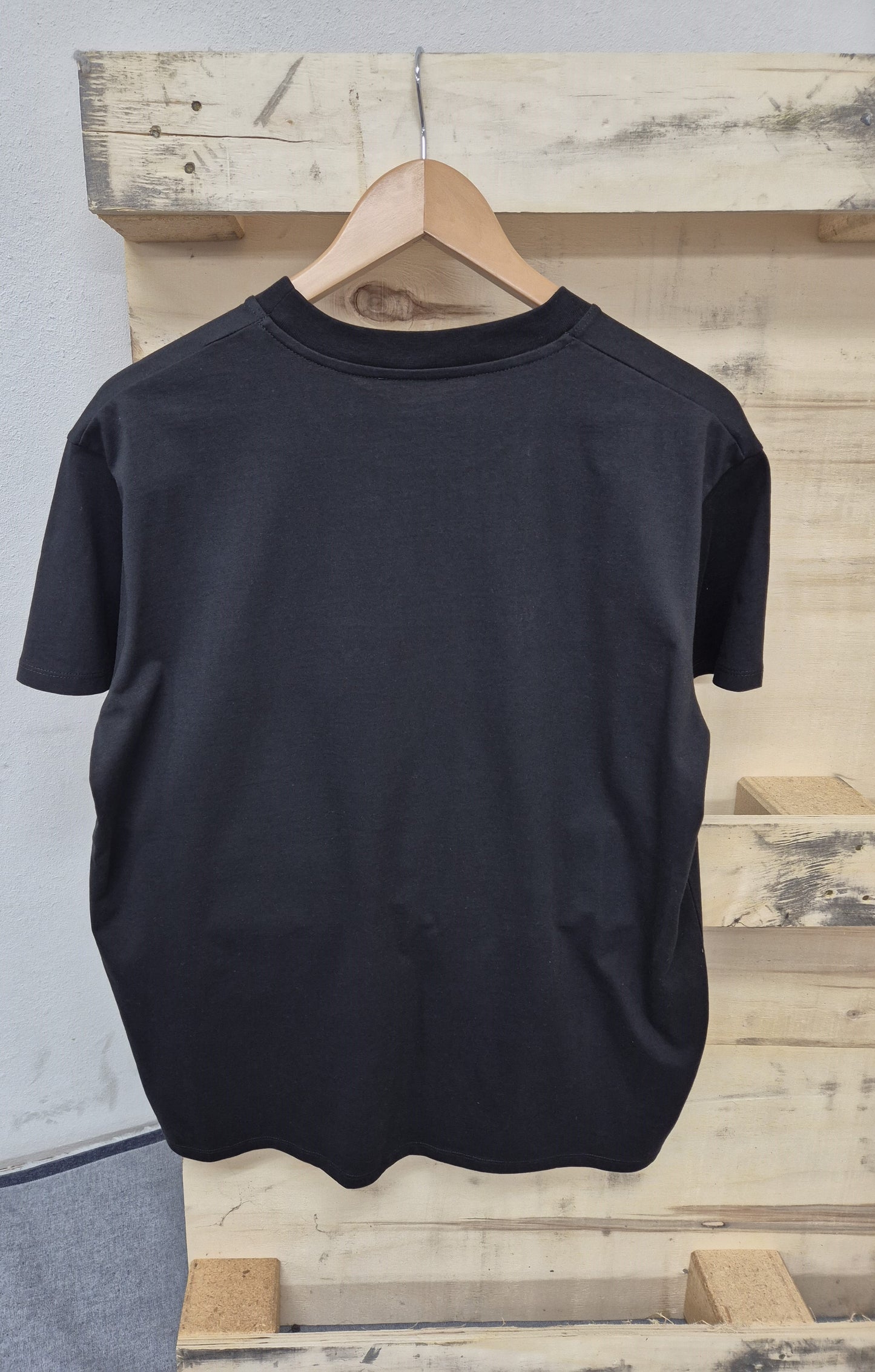 Black Crew Neck Tshirt No Limit Blue Essential Sport Logo