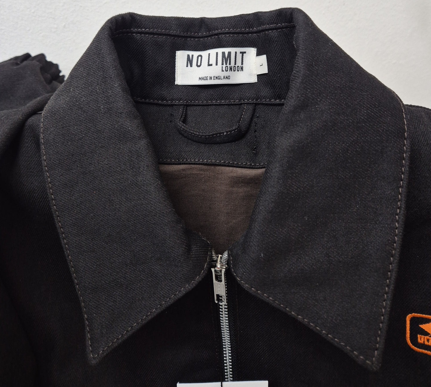 Men's Dark Chocolate No Limit London Brown Blouson Bomber lined Jacket