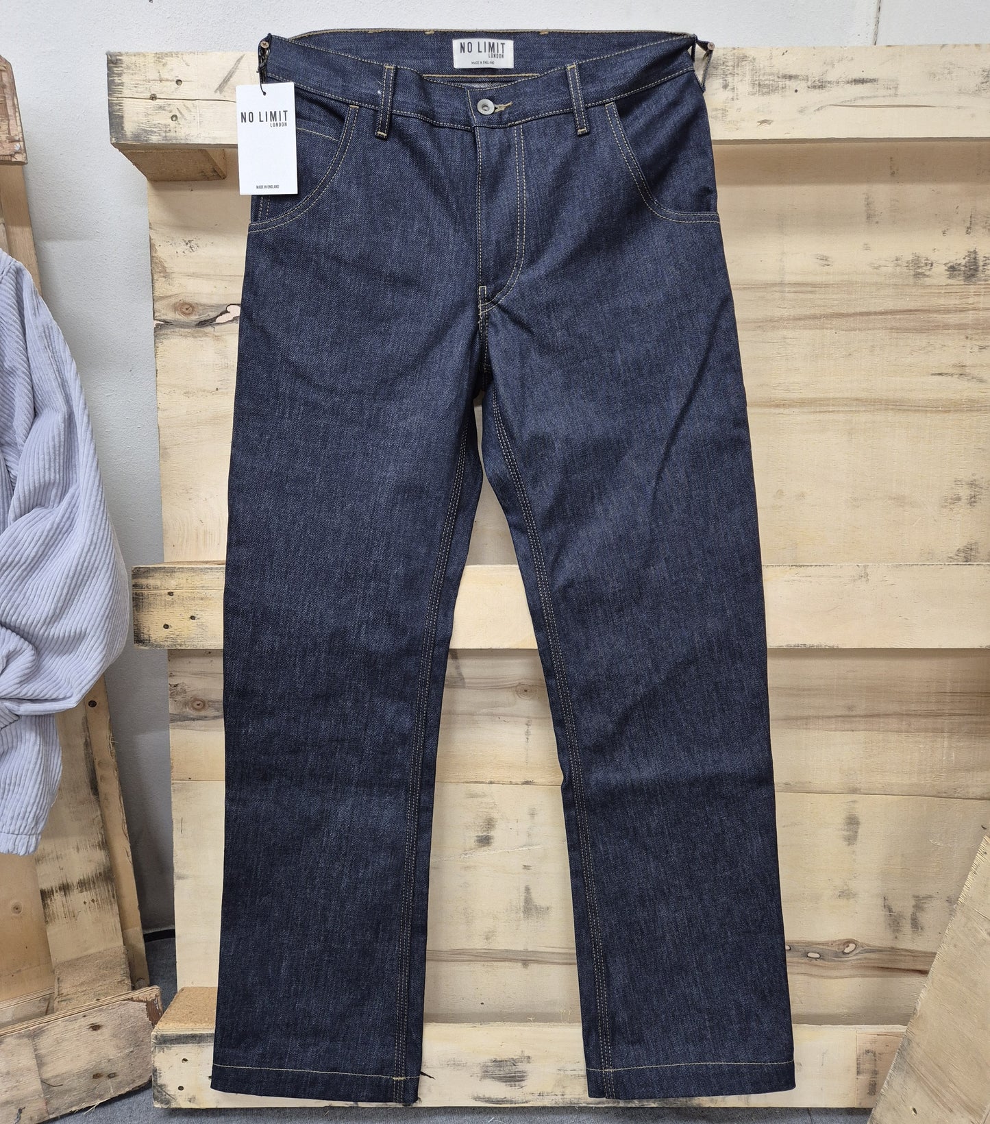 Indigo Blue Boot Cut Leg Carpenter Workwear Jeans - 106