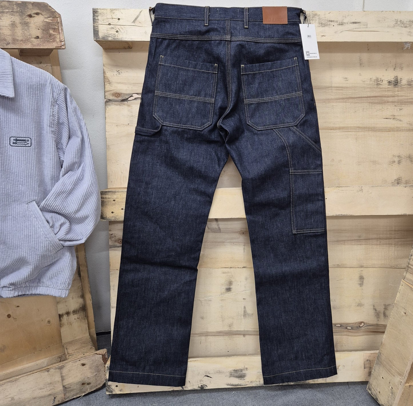 Indigo Blue Boot Cut Leg Carpenter Workwear Jeans - 106