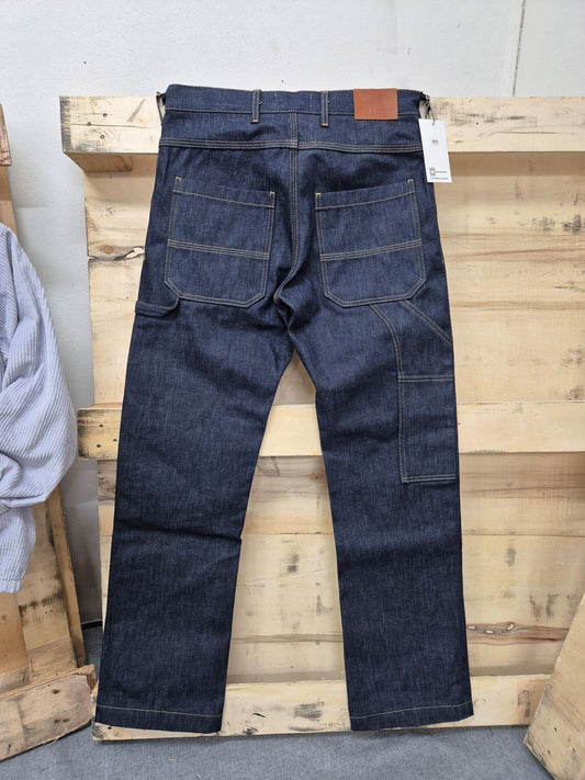 Indigo Blue Boot Cut Leg Carpenter Workwear Jeans - 106