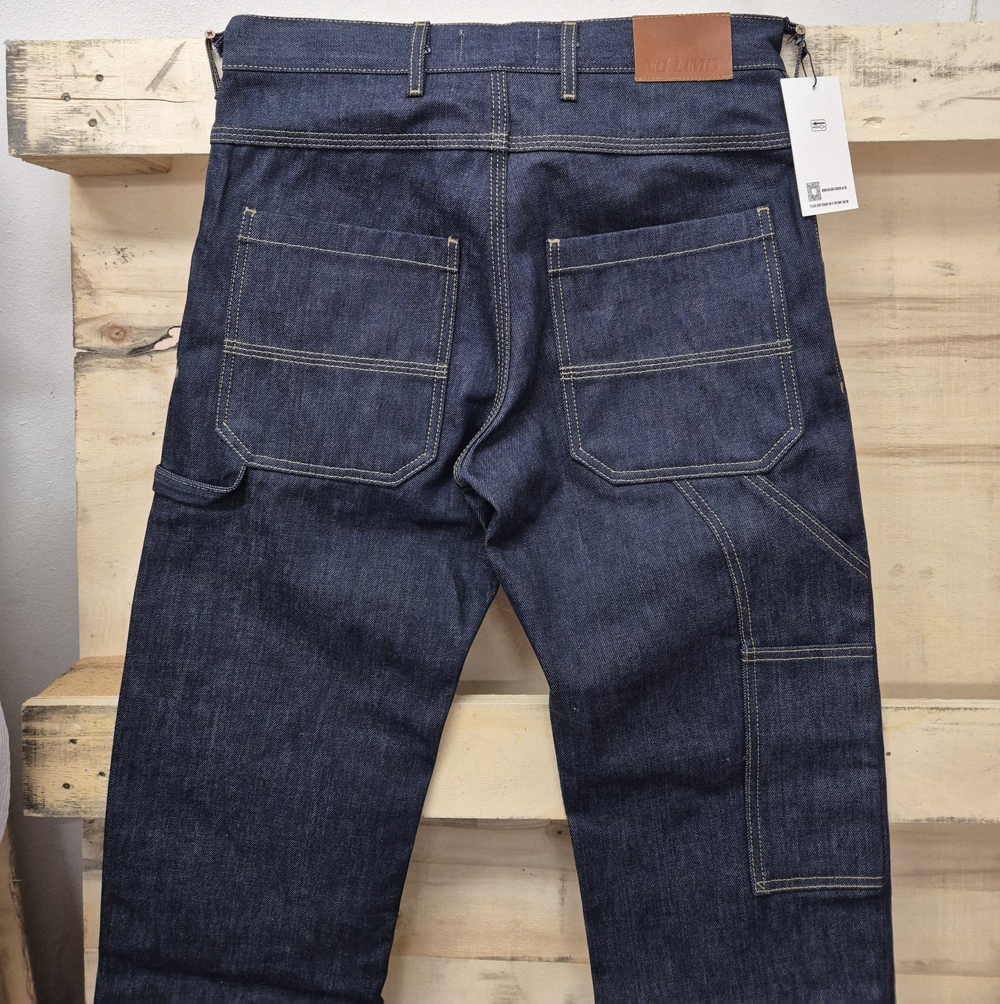 Indigo Blue Boot Cut Leg Carpenter Workwear Jeans - 106