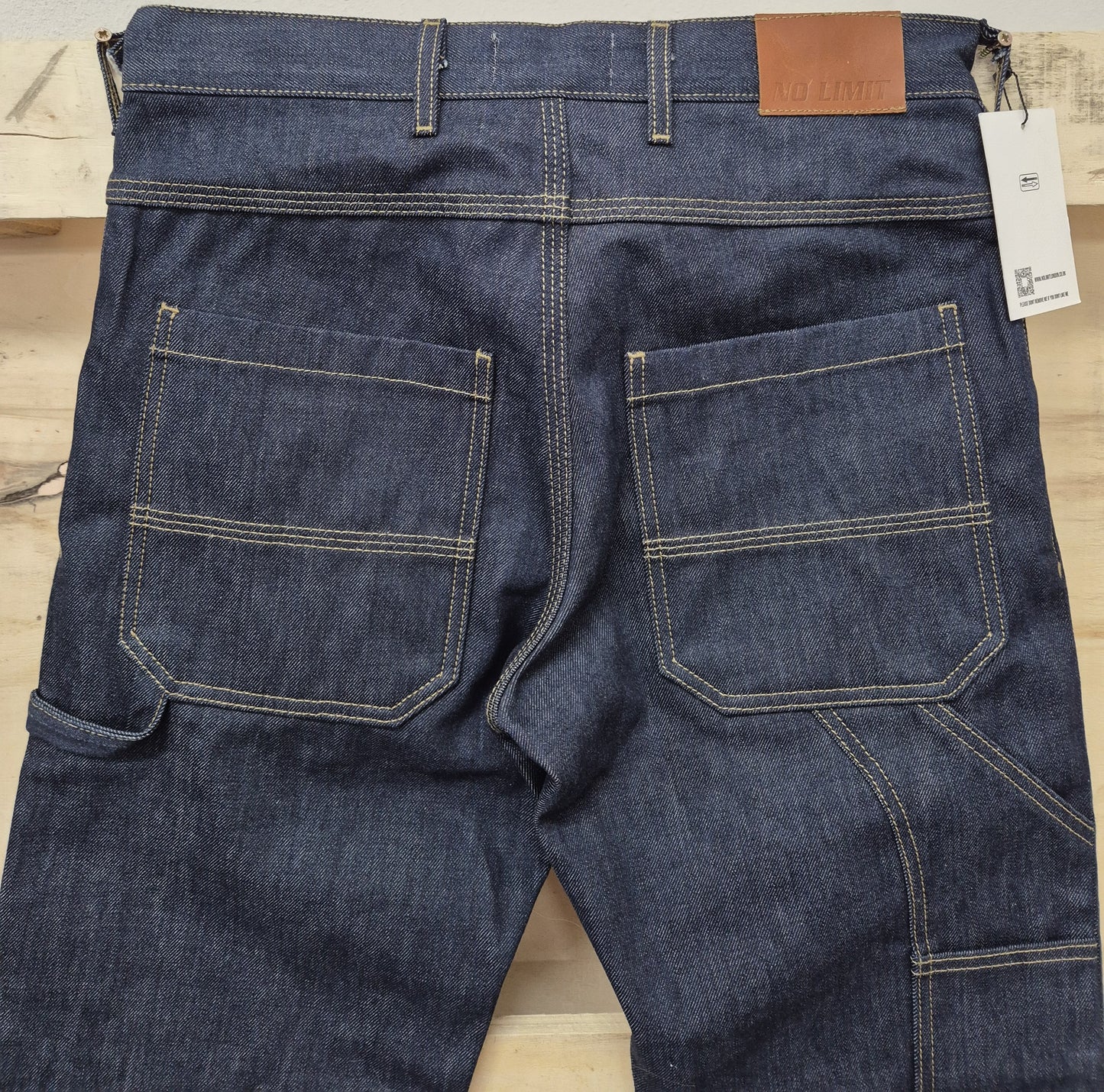 Indigo Blue Boot Cut Leg Carpenter Workwear Jeans - 106