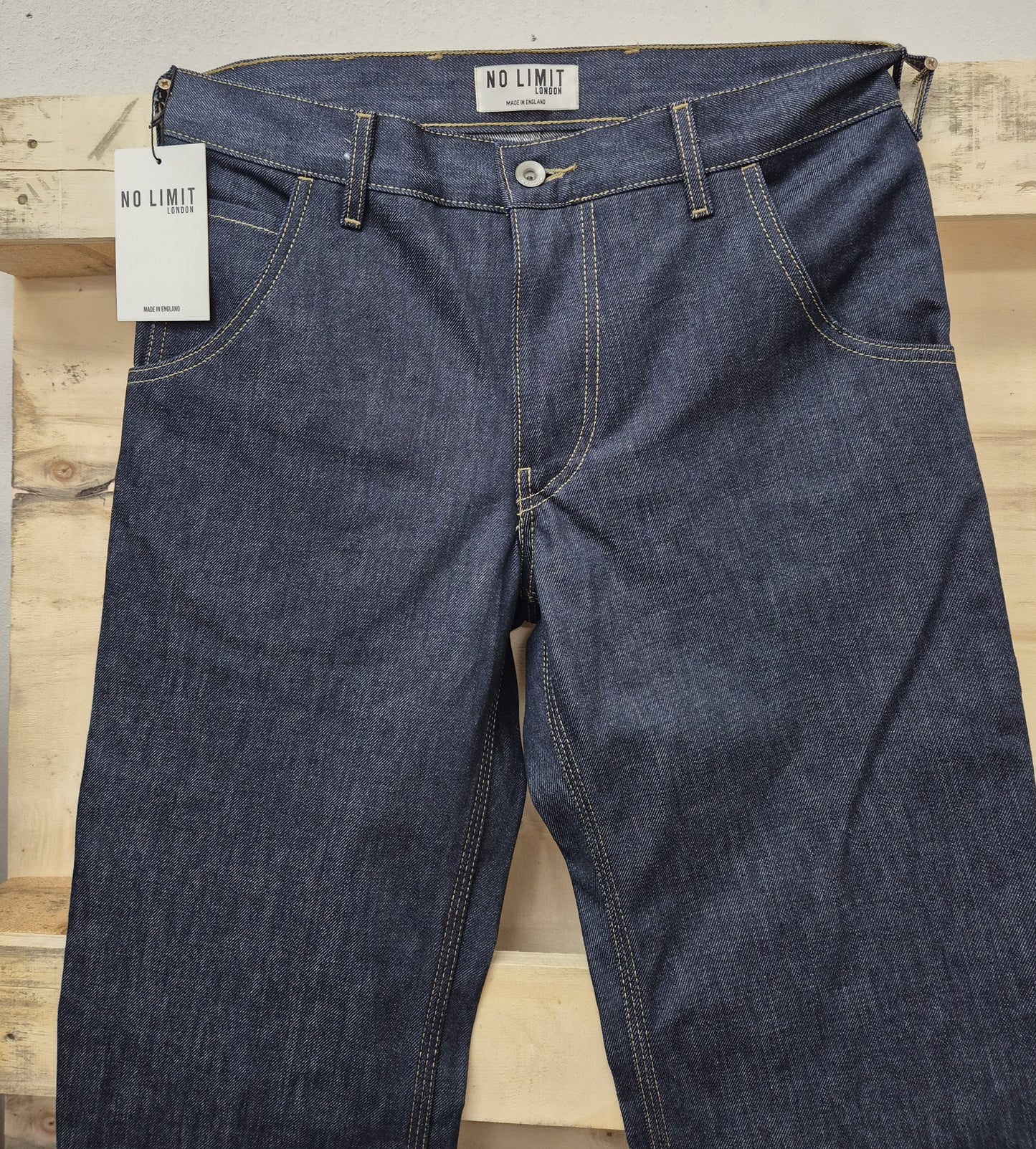 Indigo Blue Boot Cut Leg Carpenter Workwear Jeans - 106