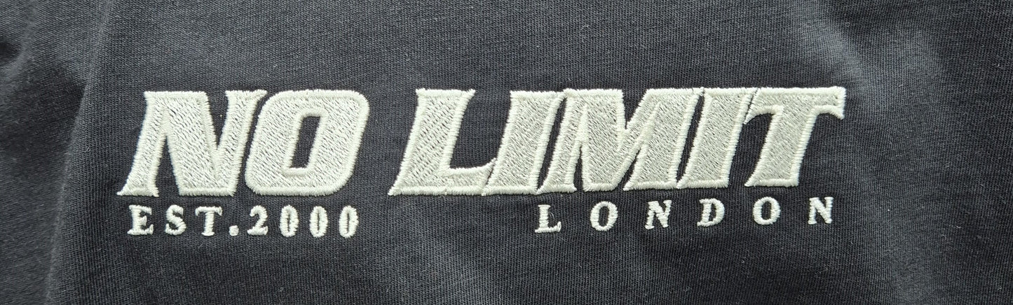 Men's Black Crew Neck T-shirt No Limit Essential Sport Logo