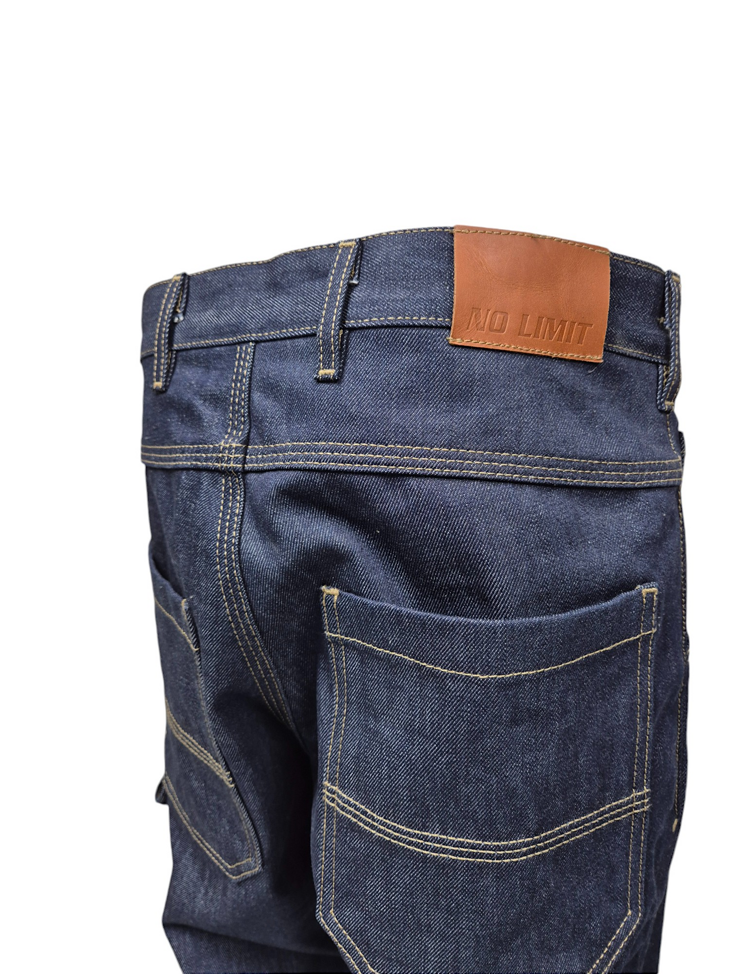 Indigo Blue Boot Cut Leg Carpenter Workwear Jeans - 106