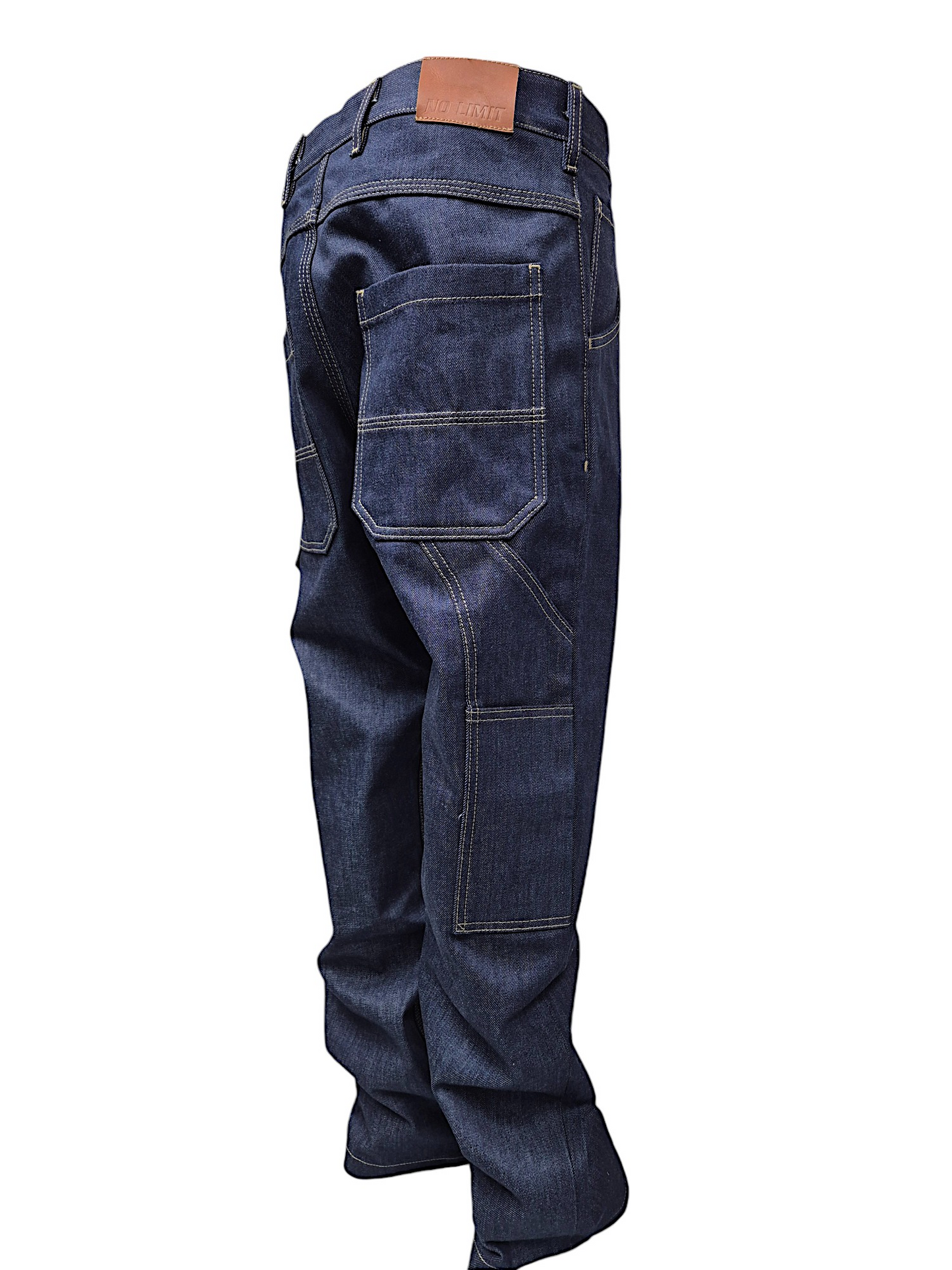 Indigo Blue Boot Cut Leg Carpenter Workwear Jeans - 106