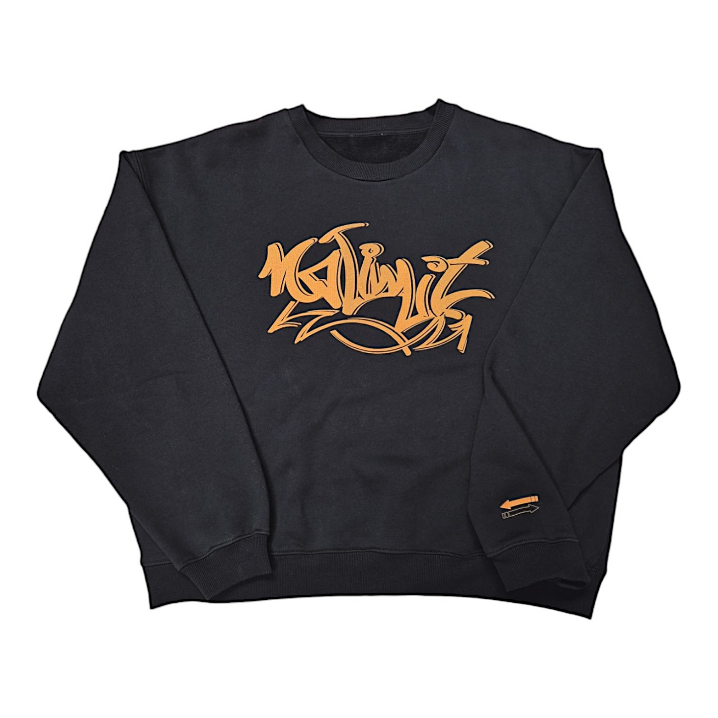 Men's No Limit Electric Rust Gold Graffiti Print Logo Essential Sweatshirt