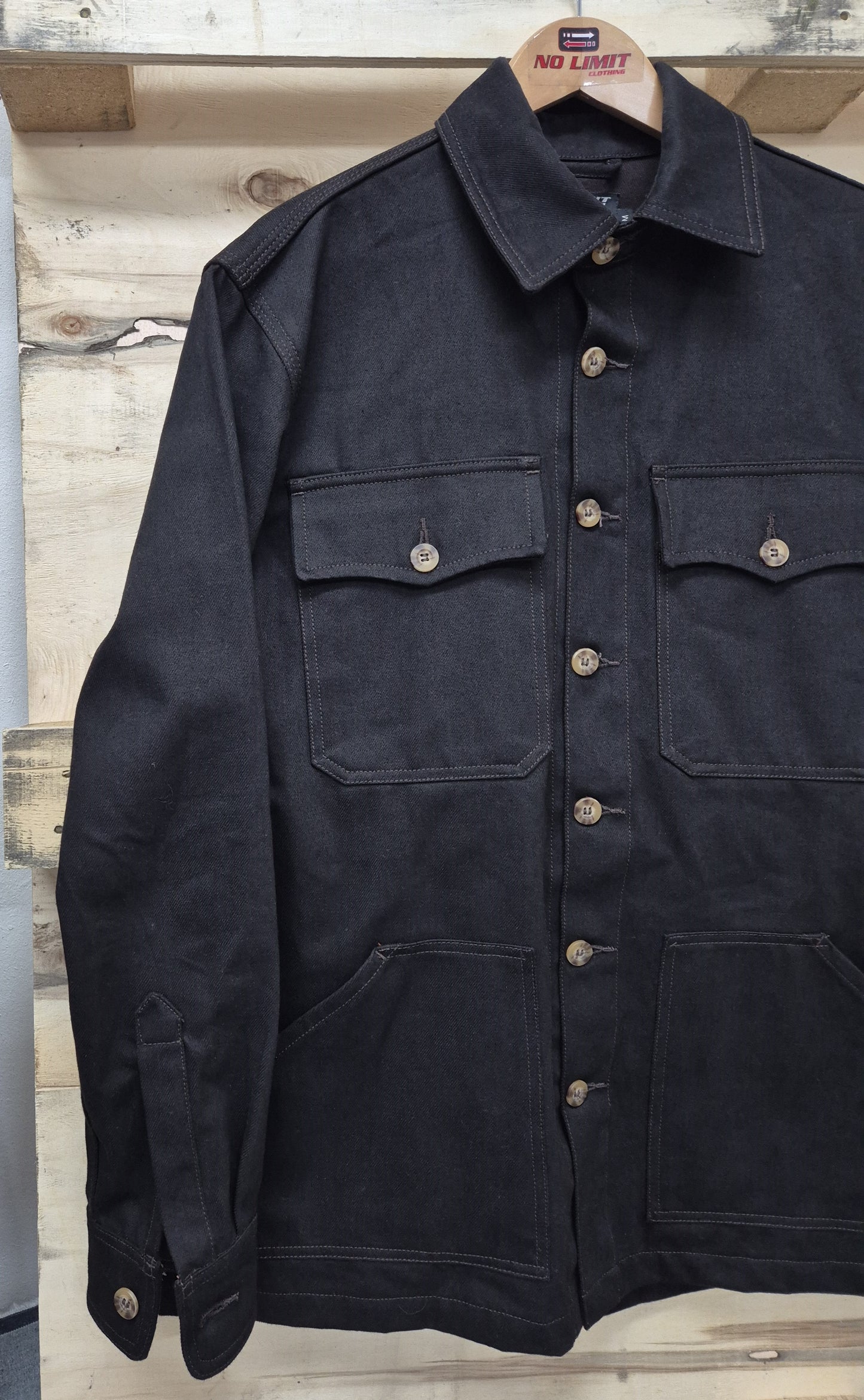 Dark Chocolate Brown Over Denim button Shirt