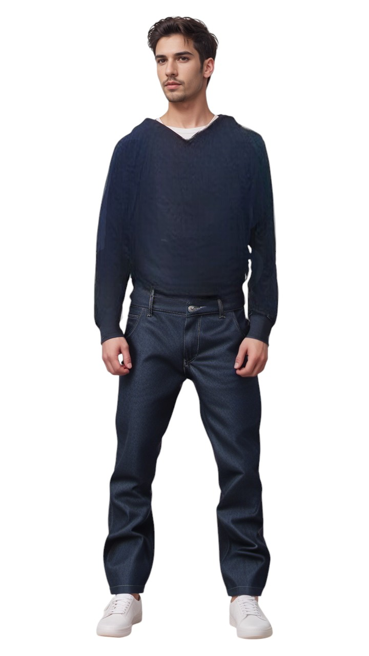 Indigo Blue Boot Cut Leg Carpenter Workwear Jeans - 106