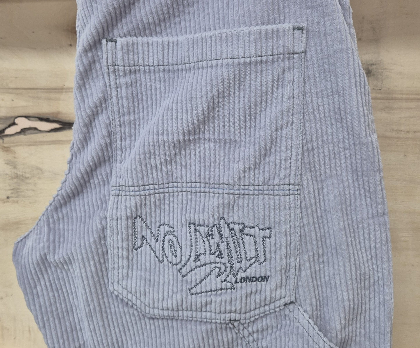 Sky Blue Baggy 24" Wide Leg Blouson Carpenter Jumbo Cords - N128