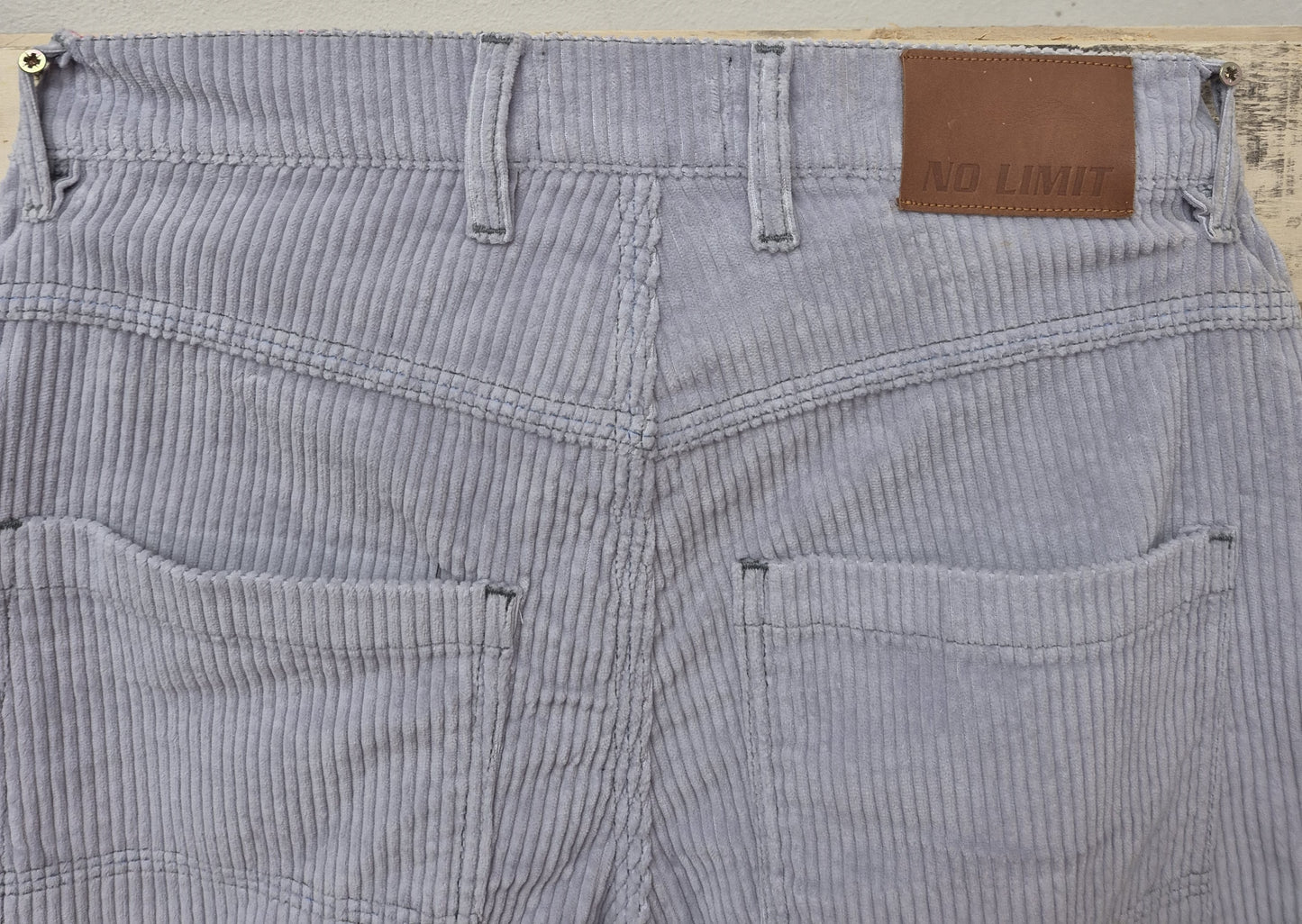 Sky Blue Baggy 24" Wide Leg Blouson Carpenter Jumbo Cords - N128