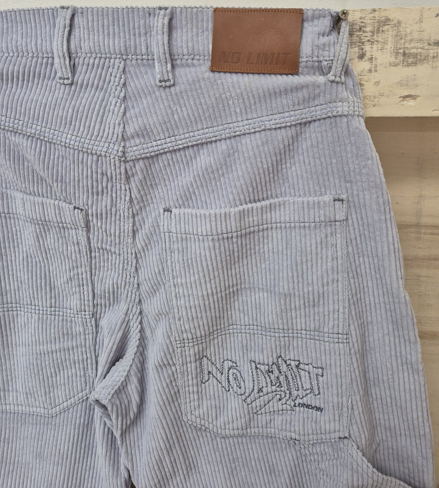 Sky Blue Baggy 24" Wide Leg Blouson Carpenter Jumbo Cords - N128