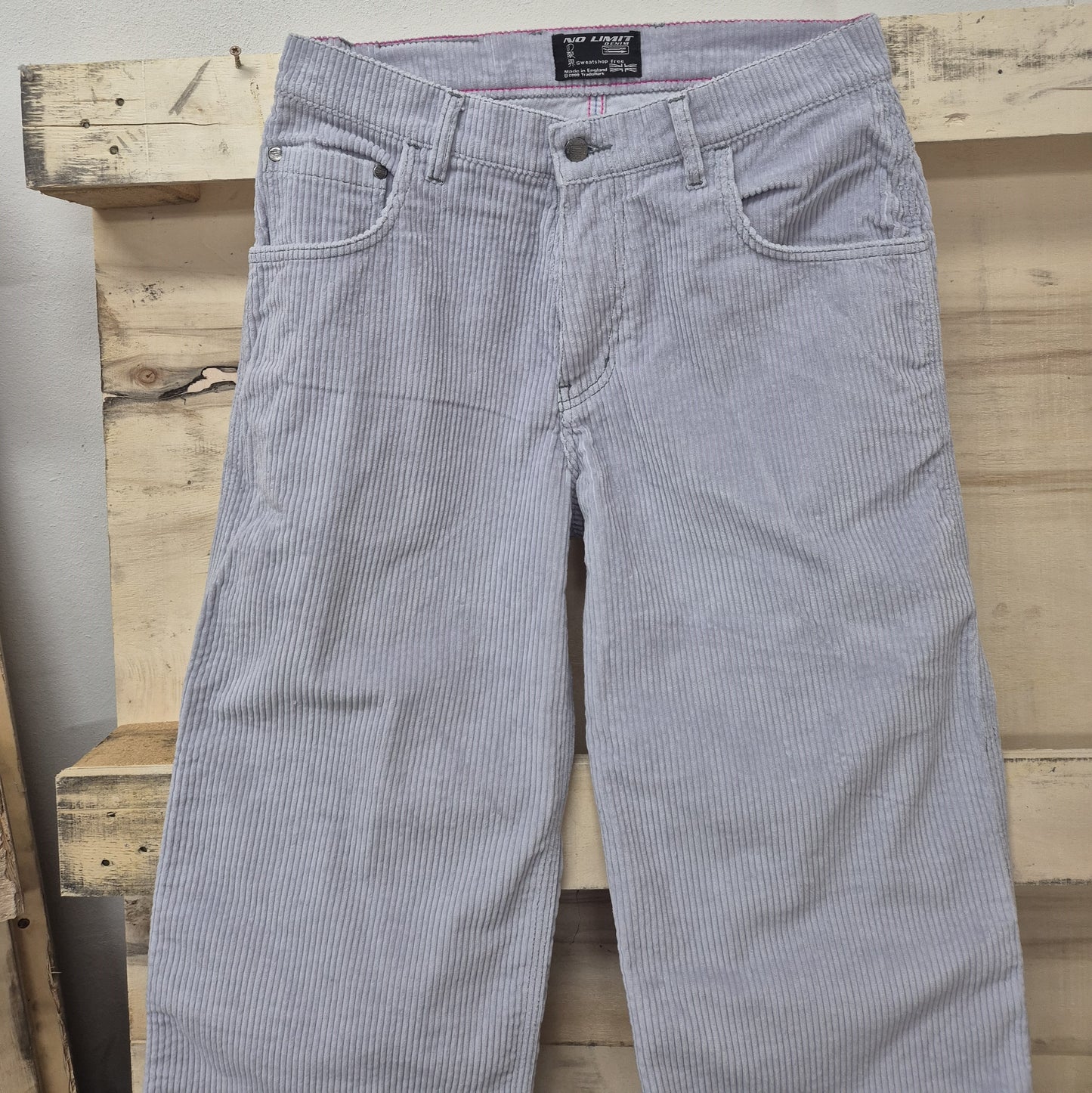 Sky Blue Baggy 24" Wide Leg Blouson Carpenter Jumbo Cords - N128