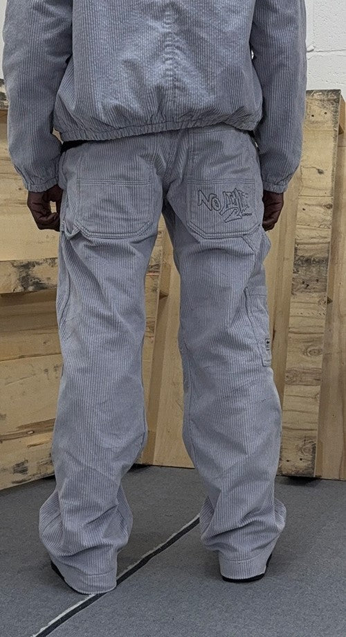 Sky Blue Baggy 24" Wide Leg Blouson Carpenter Jumbo Cords - N128
