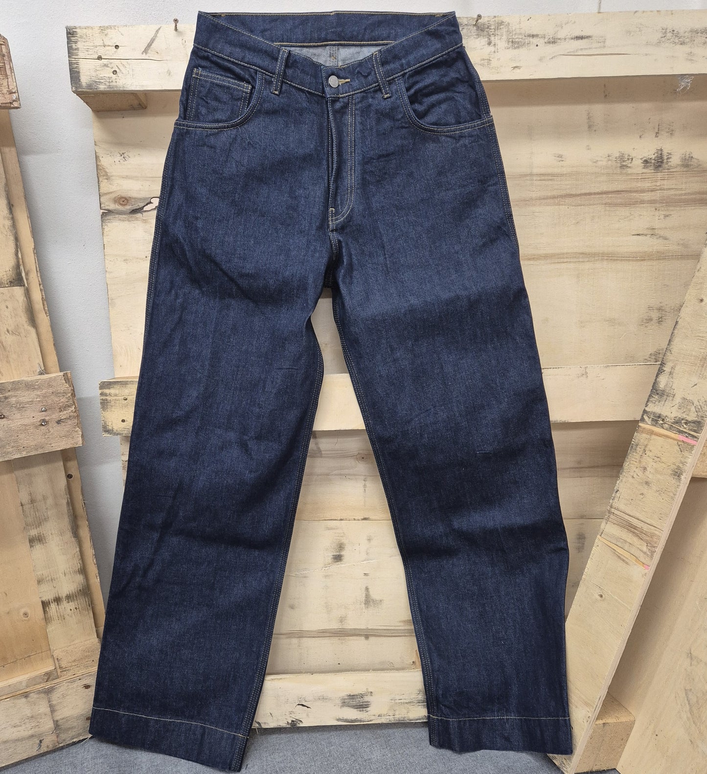 Blue Baggy 24" Wye Been Denim Blou No Limit Graffiti Logo Jeans - 128 No Limit London