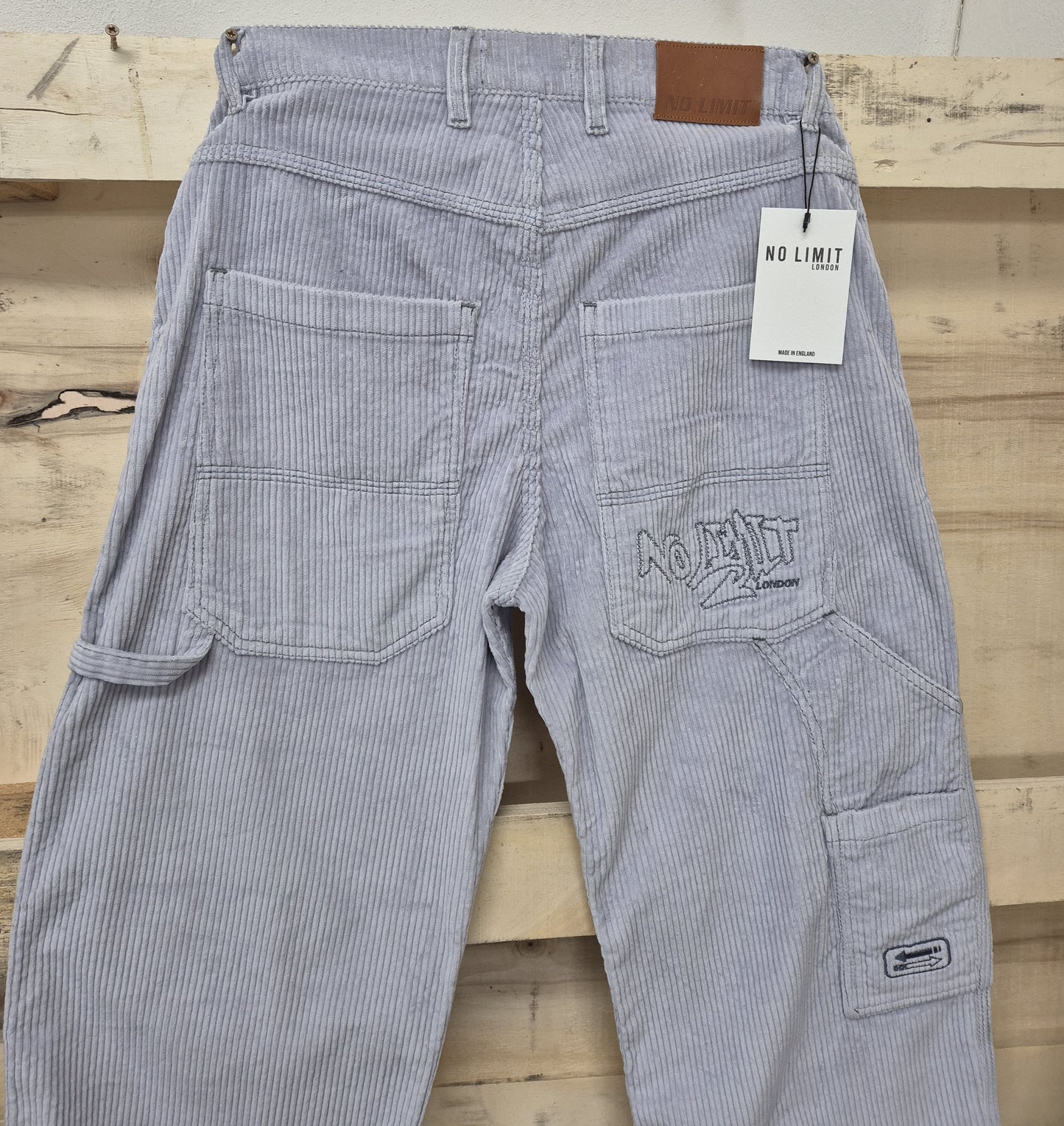 Sky Blue Baggy 24" Wide Leg Blouson Carpenter Jumbo Cords - N128