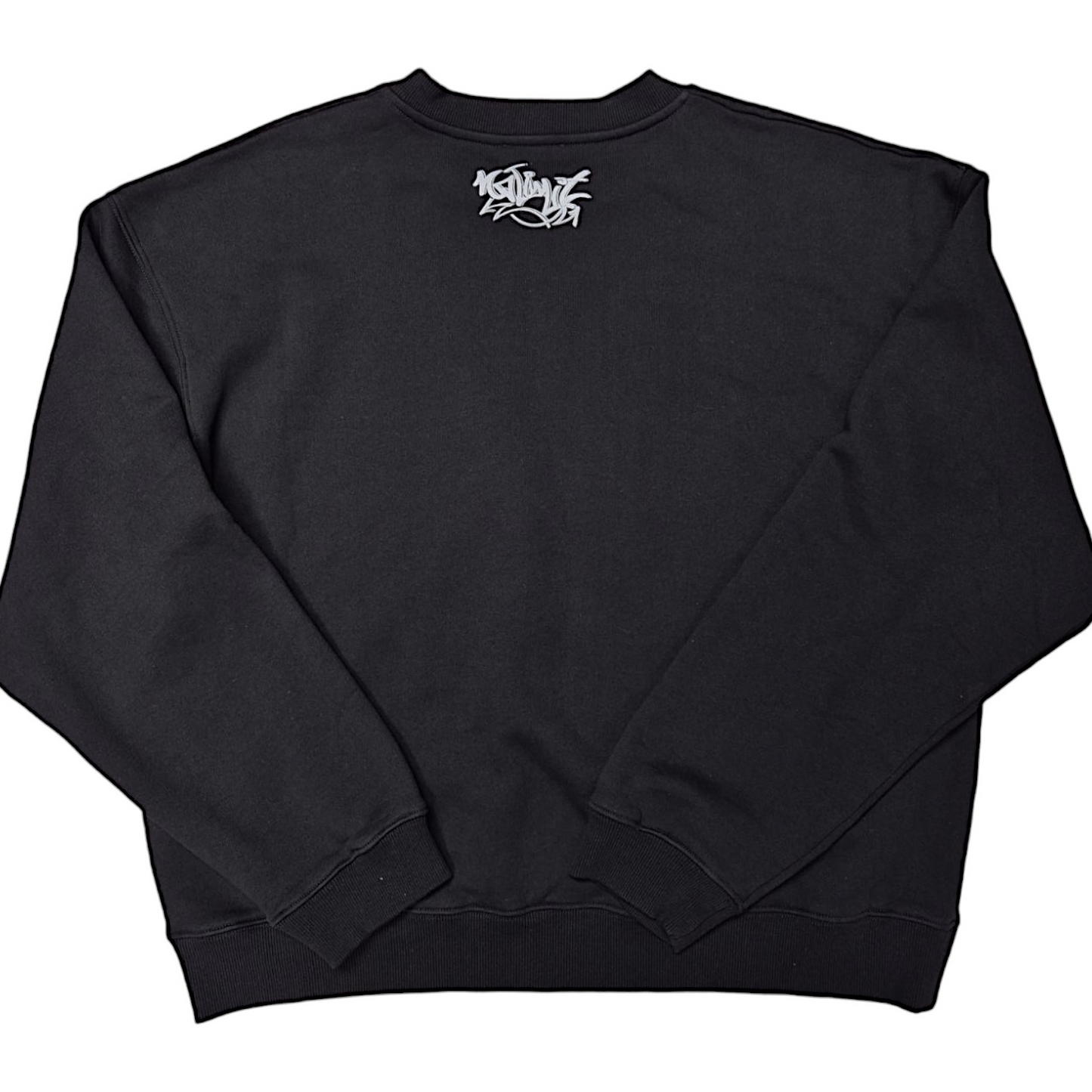 Men's No Limit Electric White Graffiti Print Logo Essential Sweatshirt