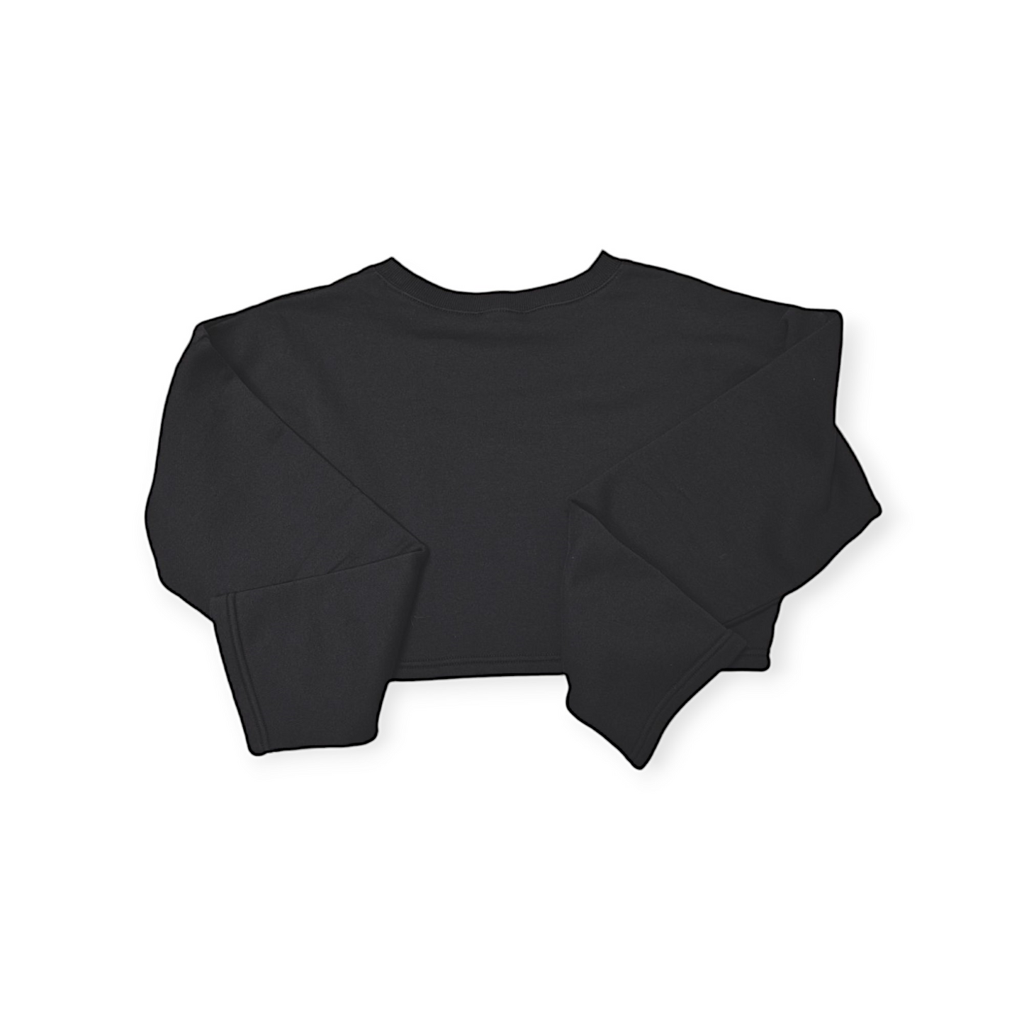 Women' Gym Workout Black Cropped pullover Sweatshirt No Limit Embroidery