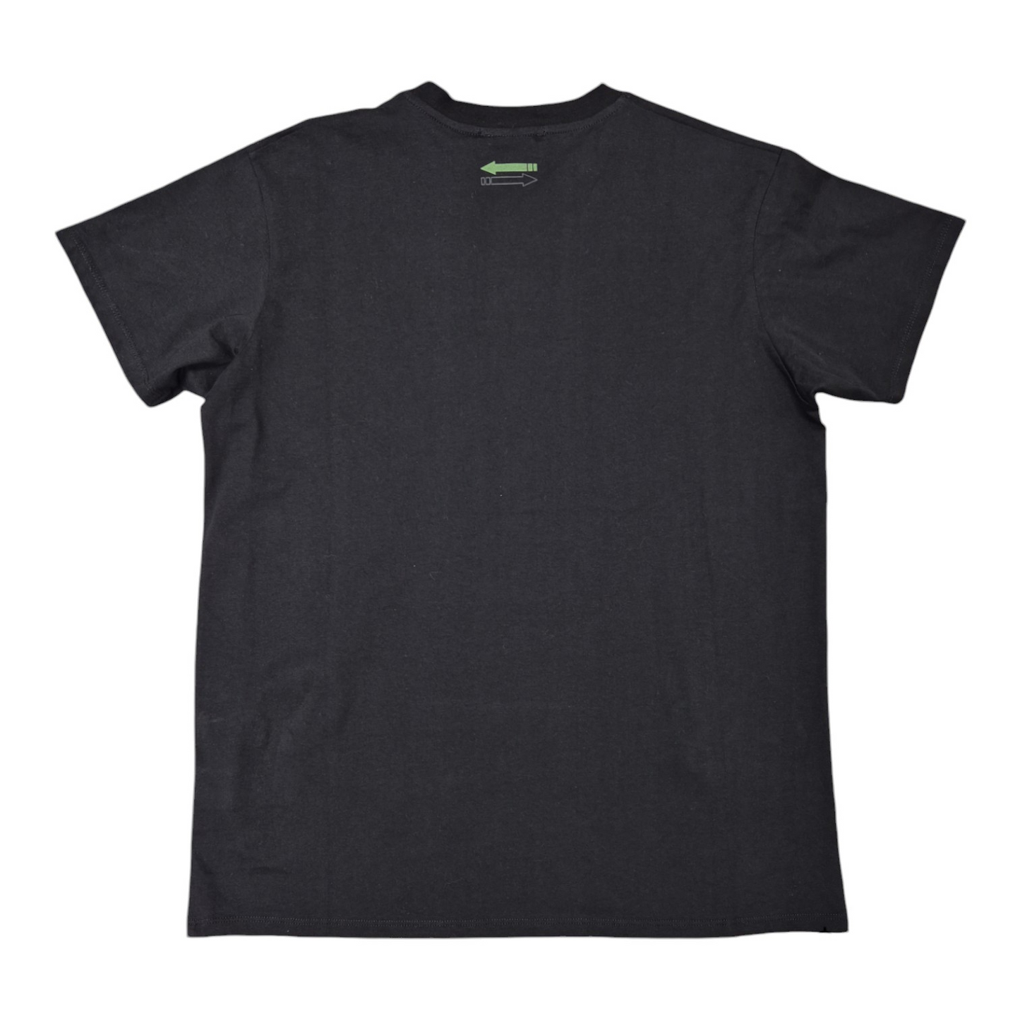 Men's Black Crew Neck Muscle T-shirt Green No Limit Graffiti Logo