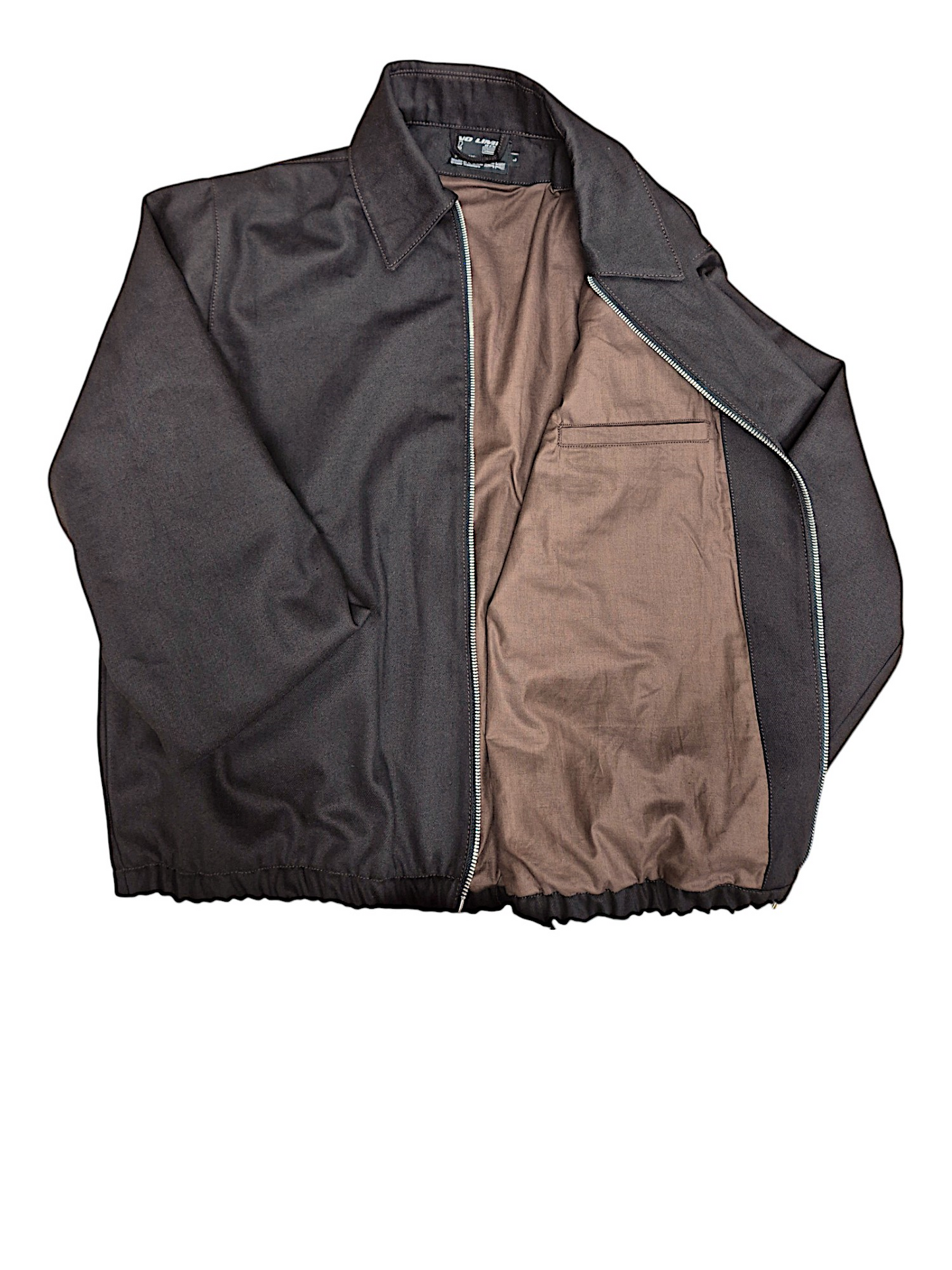 Dark Chocolate Brown Blouson Bomber lined Jacket