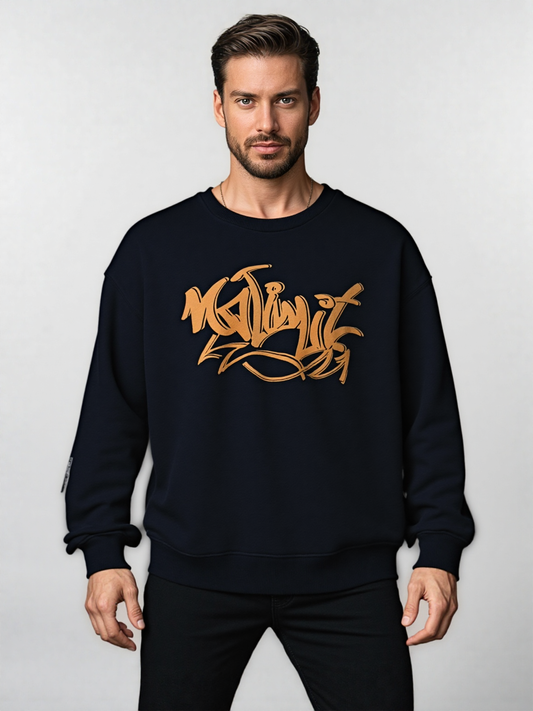 Men's No Limit Graffiti Print Logo Essential Sweatshirt